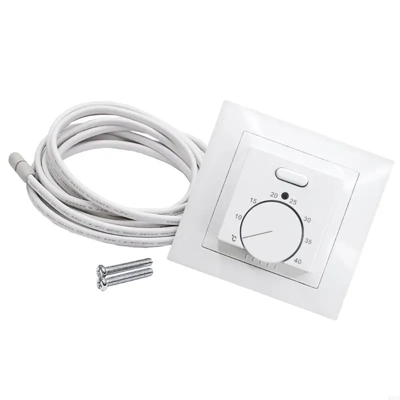 LED Indicators Floor Heating Thermostat Heating Systems 220VAC 16A Load External Sensors Cable Protecting 