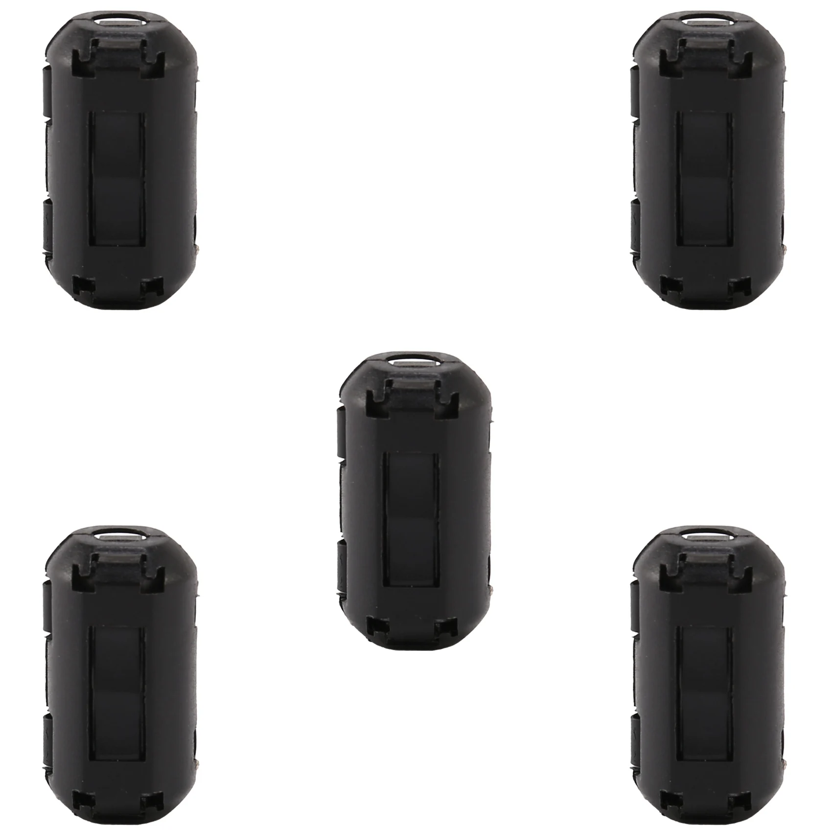 AB09 5 Pcs Clip On Noise Suppressor 3.5mm Cable Ferrite Core Filters