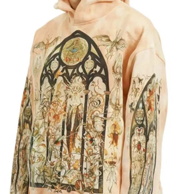 

Spring Casual Pattern Printing Hooded Sweatshirts Men Streetwear Fall New Vintage Loose Hoodie New Fashion Men's Baggy Hoodies