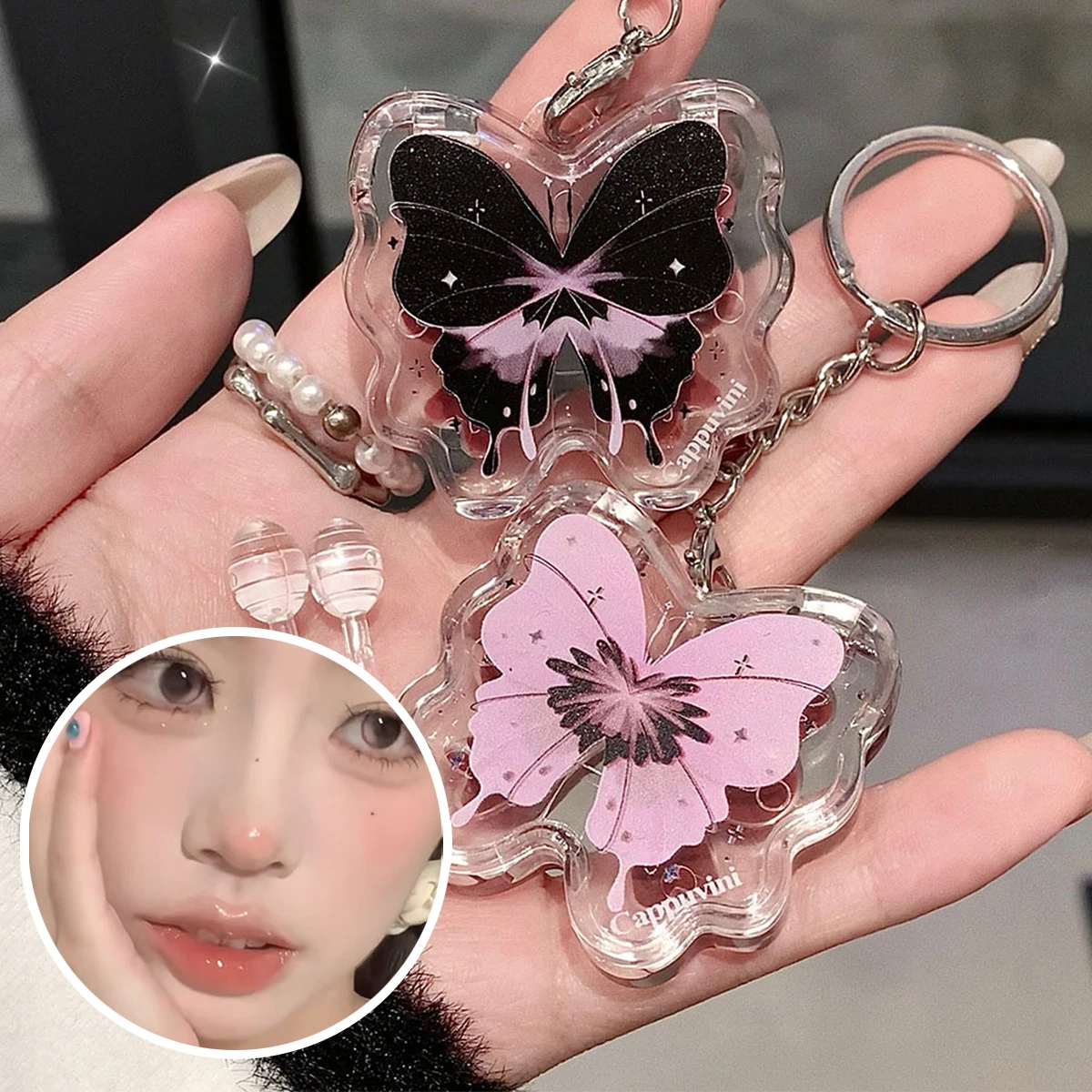 Butterfly Jelly Mirror Water błyszczyk do ust przenośny nawilżający balsam do ust wodoodporna szminka w płynie błyszczyk makijaż koreański kosmetyk