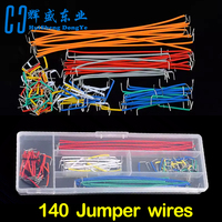 Hot Sell 140 pcs U Shape Solderless Breadboard Jumper Cable Wire Kit For Arduino Shield For raspberry pi Drop Shipping