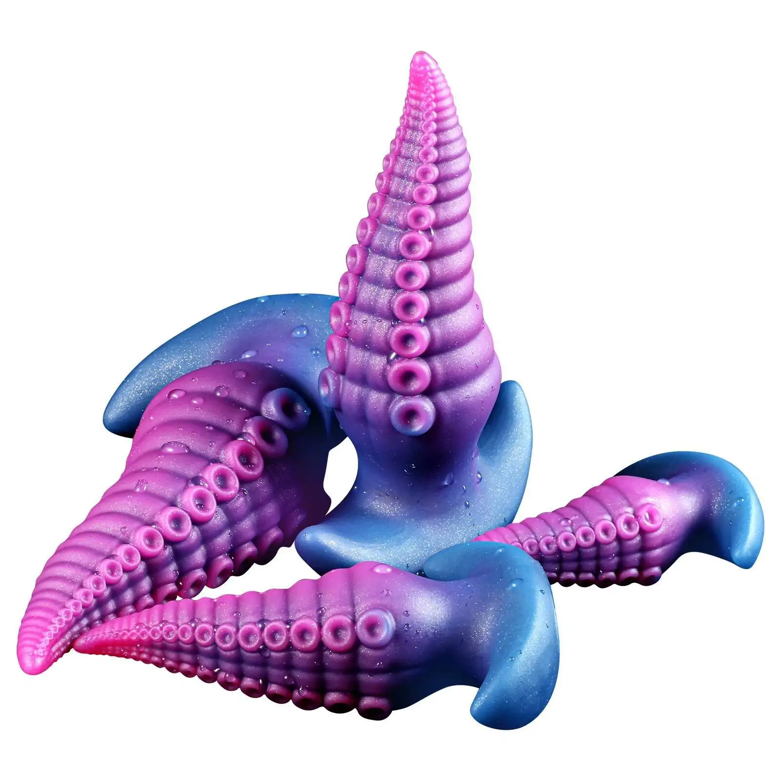Consolador de tentáculo de pulpo, Color degradado de silicona para adultos, estimulación fuerte, uso Anal y vaginal, juguete sexual de placer Personal