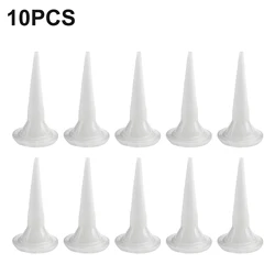 10pcs Caulking Nozzle Structural Glue Nozzle Universal Glue Tip Mouth Sealant Silicone Caulking Tips Replacement Parts Plastic