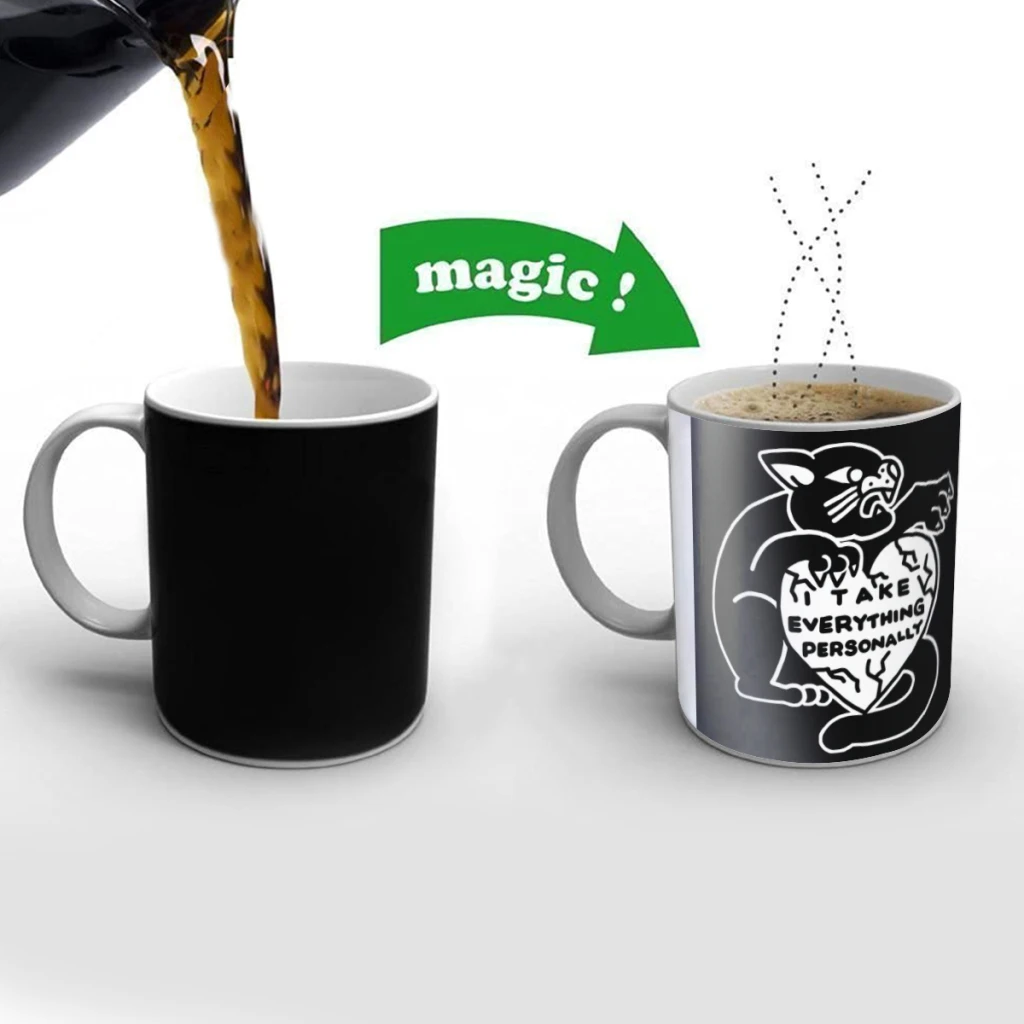 

Personally Creativity Change Color Chang mug Ceramic mug Hot Coffee Cup Breakfast Cup Mug Friend Gift