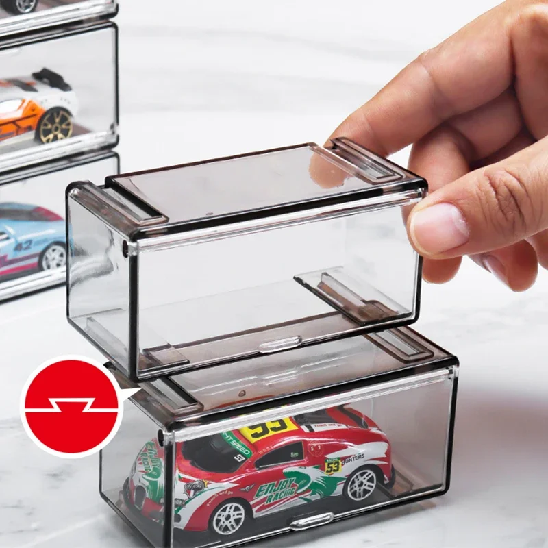 Original Hot Wheels Storage Box Toy Car Plastic Diecast 1/64 Hotwheels Model Car Collection Boys Toy for Children Birthday Gift