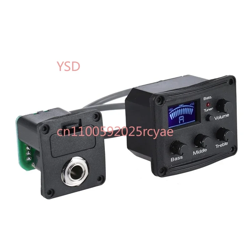 

Piezo Pickup Preamp 3-Band EQ Equalizer Tuner System with LCD Display Pickup