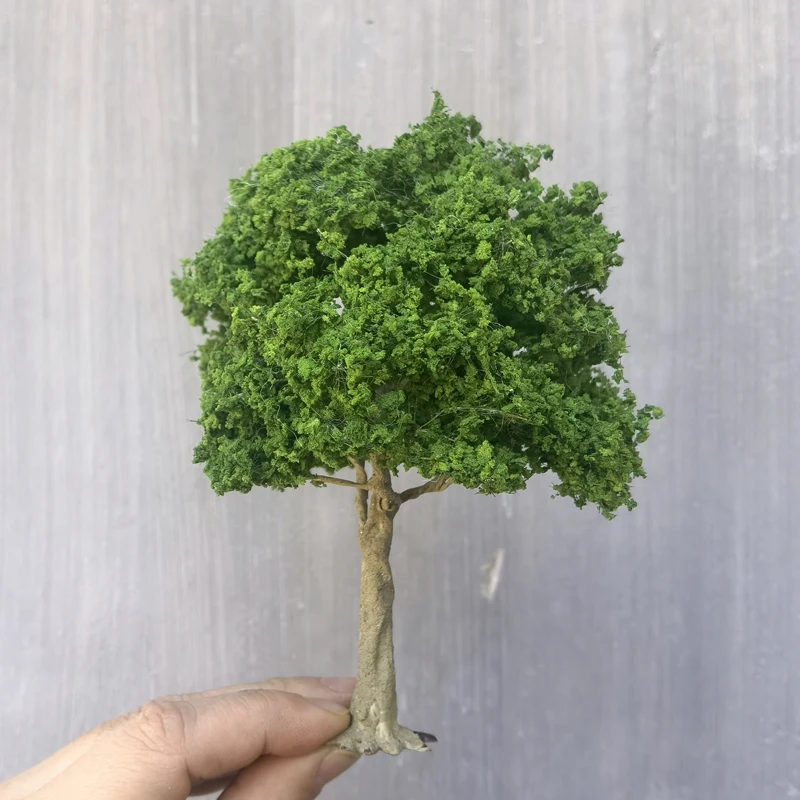 Árbol de alambre fino de 1/2 piezas, modelo de tren a escala Ho, decración de ferrocarril, modelo de bricolaje, árbol de planta verde, 10-30 cm