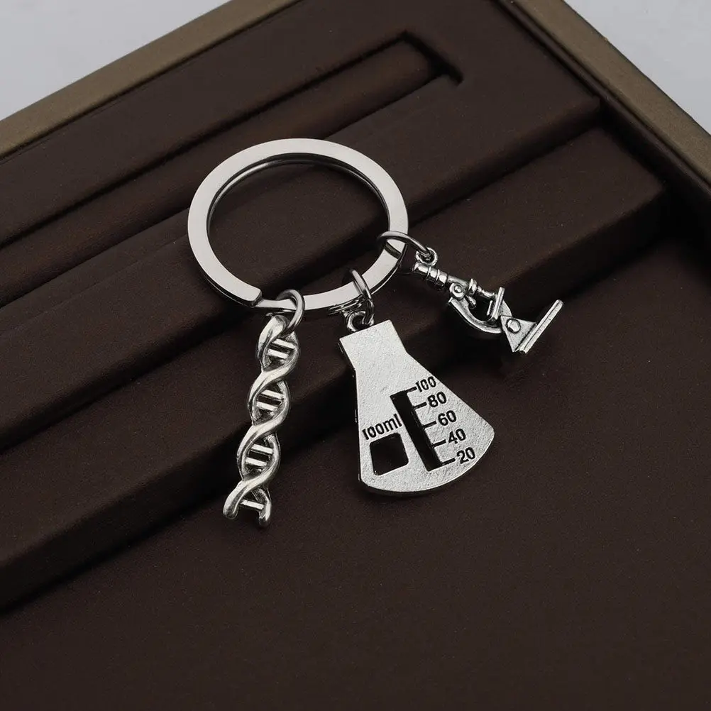 Chemical Molecular Keychain Attractive Stylish Creative Key Ring Pendant Decoration Science Teacher Chemistry Biology Gifts