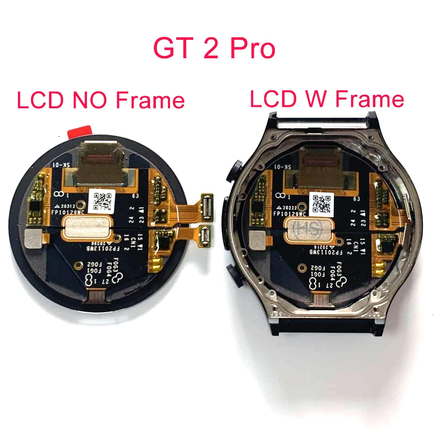 Original For Huawei Watch GT 2 Pro LCD Display Screen+Frame Touch Panel Digitizer For Huawei Watch GT2 Pro VID-B19 ECD ECG 46MM