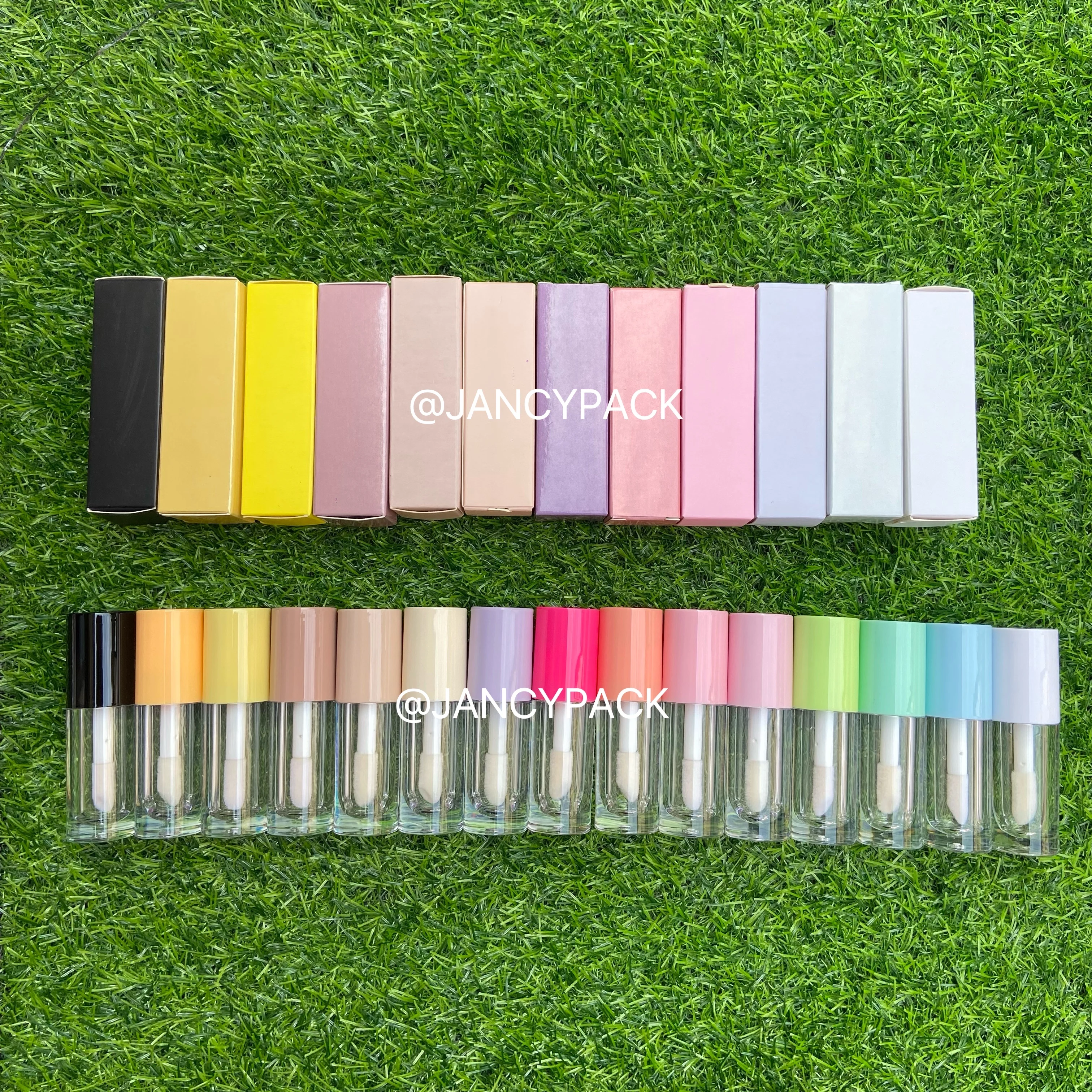 10 stks Grote Borstel Transparante Lipgloss Fles Clear Lip Glazuur Buis Lege Roze witte Lipgloss Buizen Ronde Lippenbalsem buis