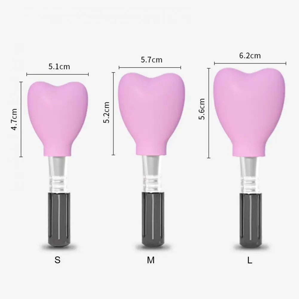 3Pcs Makeup Brush Covers Colored Heart Shape Soft Dustproof Silicone Sleeve Protect Bristles Foundation Brush Protective Case