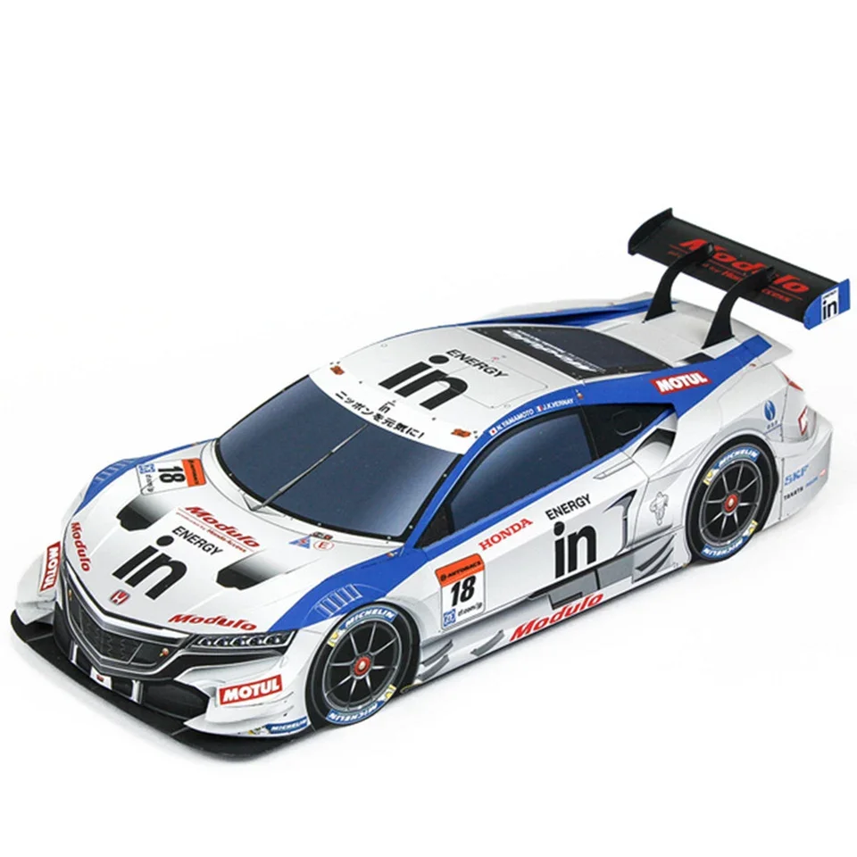 WRC 2014 NSX CONCEPT-GT 1:24 نموذج ورقي للسيارة، Dakar World Rally Racing Origami Art، صناعة يدوية ثلاثية الأبعاد Papercraft DIY Craft ZX-140 #1