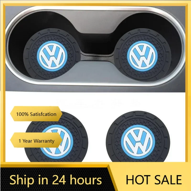 

Колпаки ступицы, 2 шт., автомобильные подставки, противоскользящий коврик для чашки воды из ПВХ для Volkswagen Golf Passat Jetta Touareg Tiguan Polo Caddy GTI Lavida