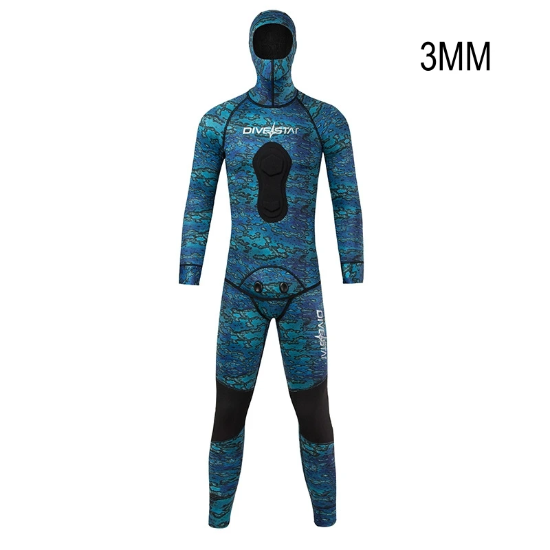 

3MM Camo Neoprene Long Sleeve Spearfishing UnderWater Hunting Diving Suit Scuba 2Pcs Keep Warm Snorkeling Kayaking Swim WetSuit