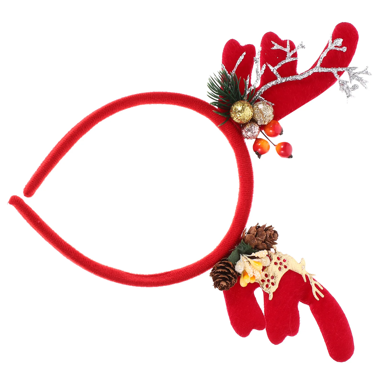 

Antler Headband Xmas Christmas Party Hair Accessory Lightweight Soft Comfortable Reindeer Hairband Cosplay Festival Decoration