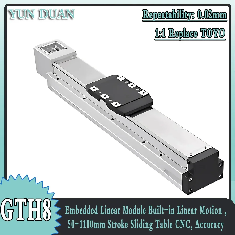 

Single-Axis Robot Fully Enclosed 81mm Width Embedded Linear Module Built-in Linear Motion,50-1100mm Stroke,1:1 Replace TOYO