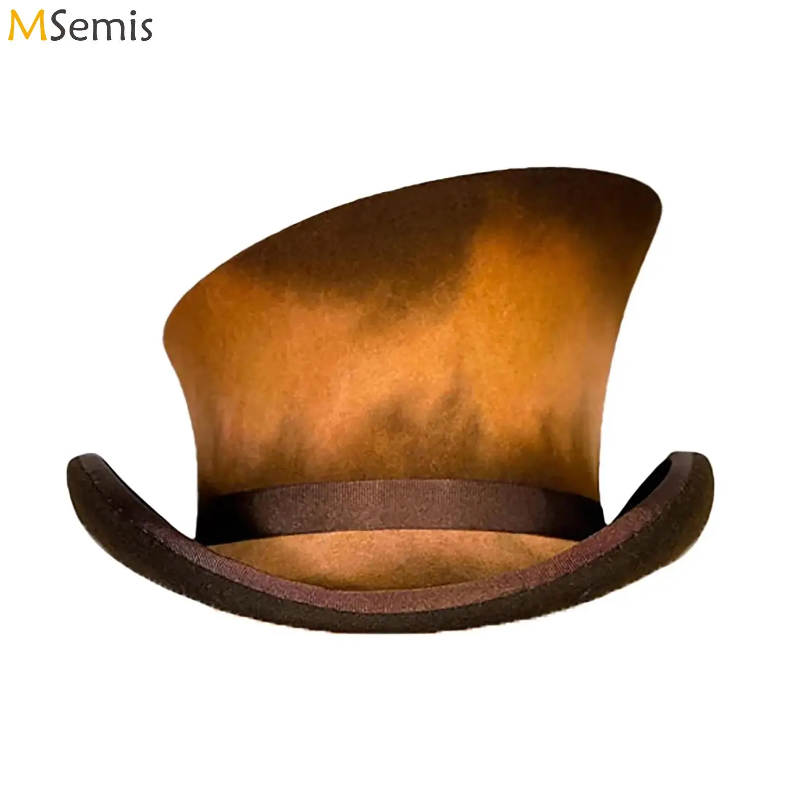 Vintage Fedoras Cylinder Wool Felt Hat Decor Flanging Top Hat Party Nutcrackers Costume Unisex Cosplay Cocktails Jazz Stage Hat