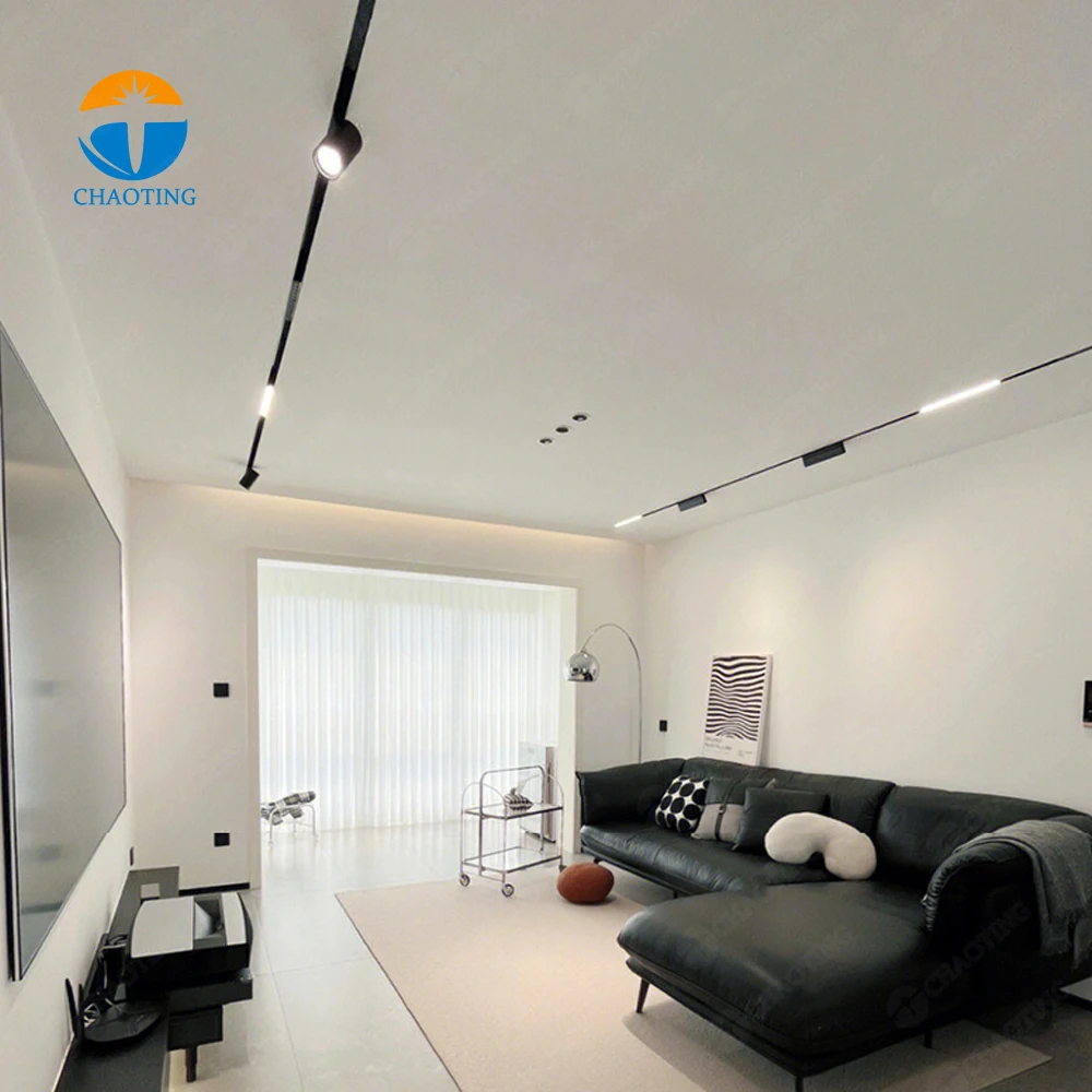 Competitive Price Led Track Light Ceiling Magnet 48V Tuya Zigbee Smart Dimmable 0-10V Control Linear LED Magnetic Track Lights