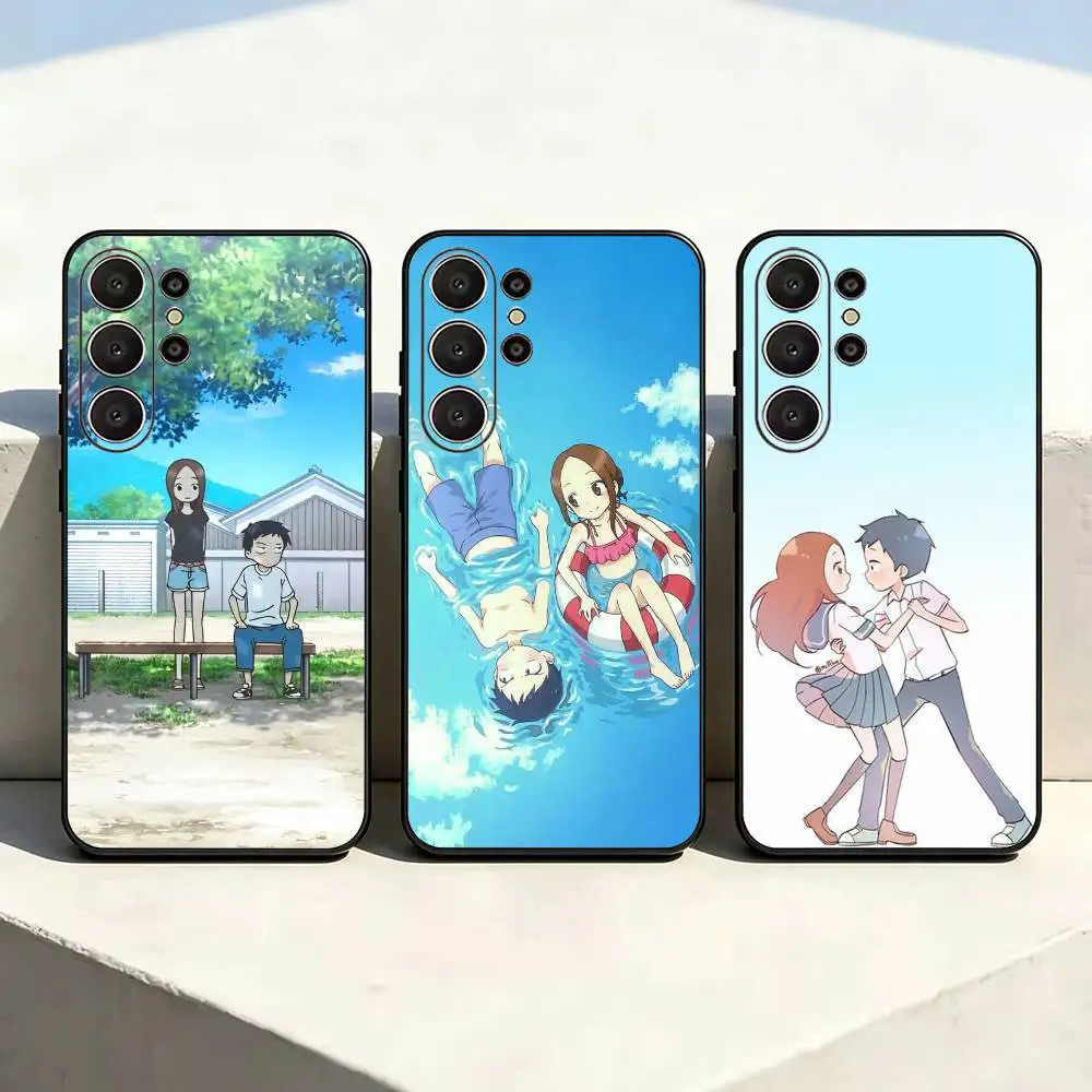 Anime T-Takagi-san N-Nishikata Black Soft Silicone Phone Case for Samsung Ultra S26, S24, S21, S22, S23, S30, Plus, Lite