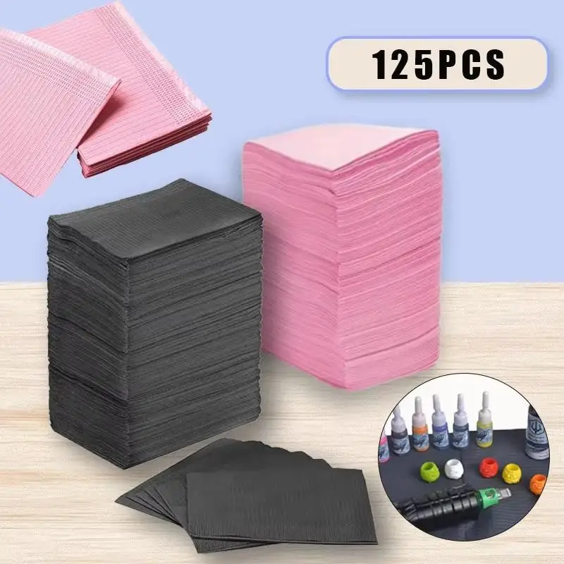 

125 шт./упак. Водонепроницаемые одноразовые салфетки-накладки для тату и перманентного макияжа, защитные маты для стола, аксессуары для очистки инструментов для татуировок