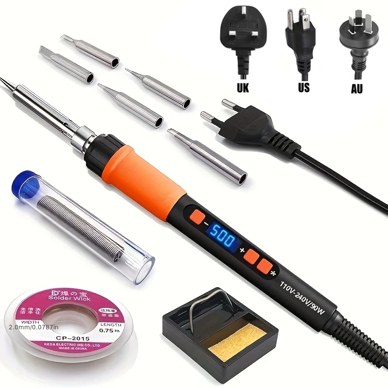 

ILIBILIB HX5 90W Professional Soldering Iron 110V-240V with Sleep Mode, LCD Display & Precise Temperature Control (180-500°C)