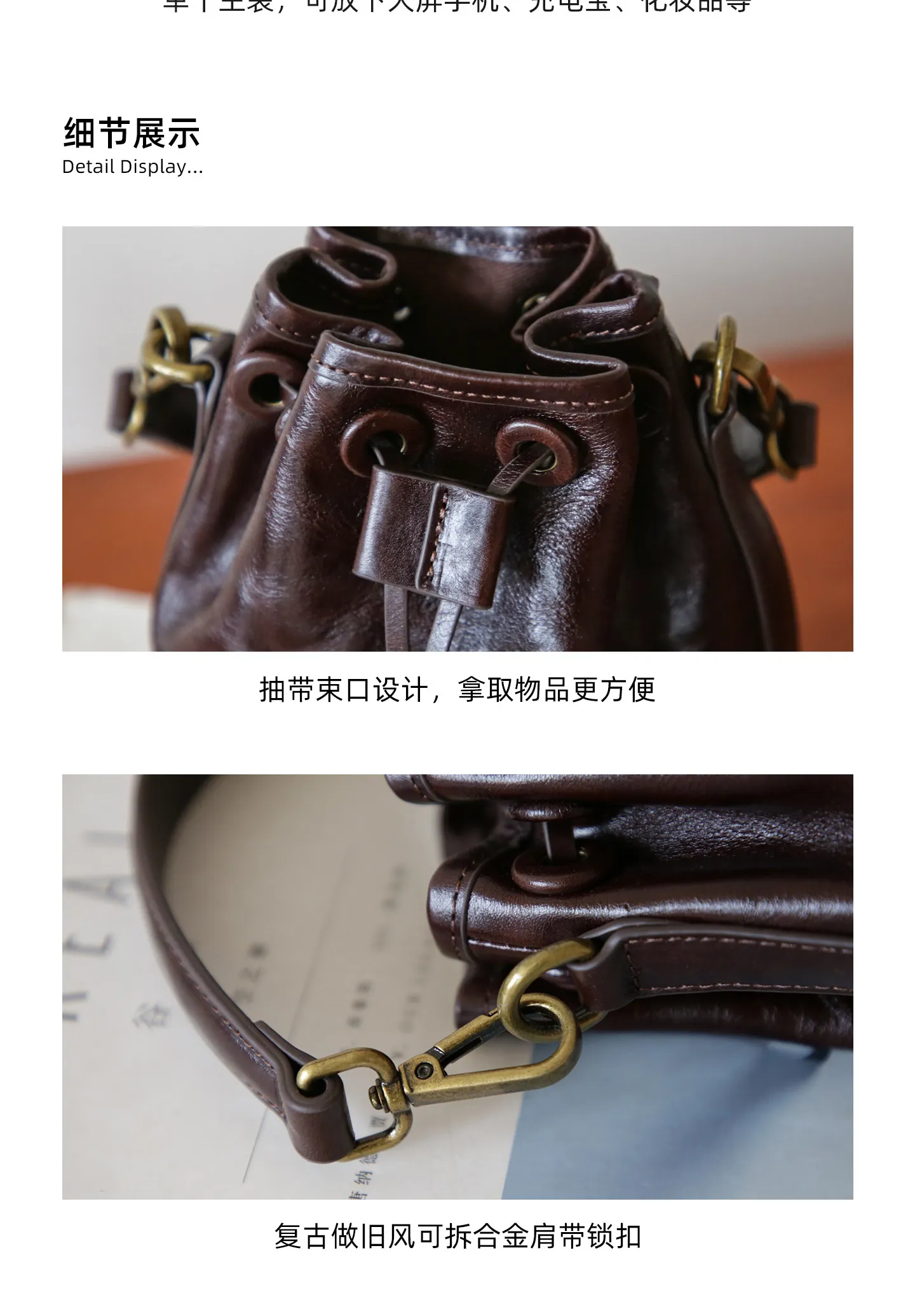 PNDME Modedesigner handgefertigte Luxus-Umhängetasche aus pflanzlich gegerbtem Rindsleder für Damen, lässige Reisetasche aus echtem Leder – Detail 4