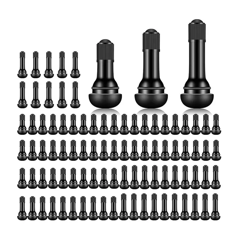 

GYTB-Valve Stems Tubeless Rubber Snap-In For Tires 100 Pieces TR412 TR413 TR414, Suitable Suit For 0.453 Inch Rim