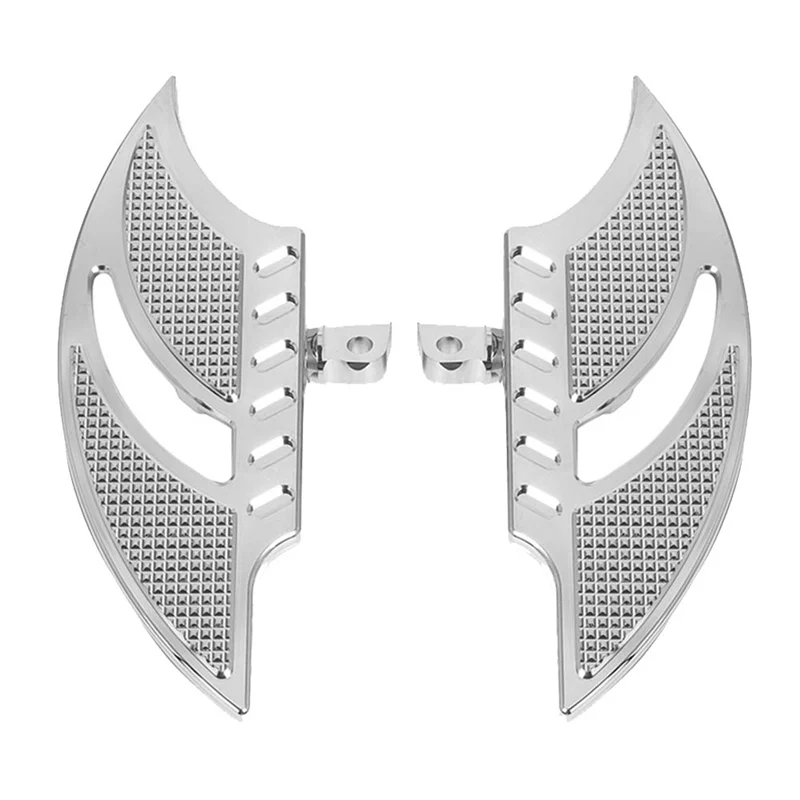 Flame Type Rear Pedals Front and Rear Pedals Motorcycle Accessories for Harley 883 XL1200 48 Silver