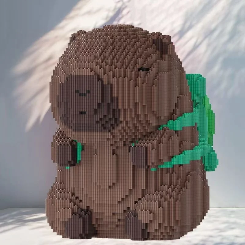 15026-teilige Capybara-Rucksack-Bausteine, 3D-Stapelmodell-Ornament – geeignet für alle Weihnachtsgeschenke