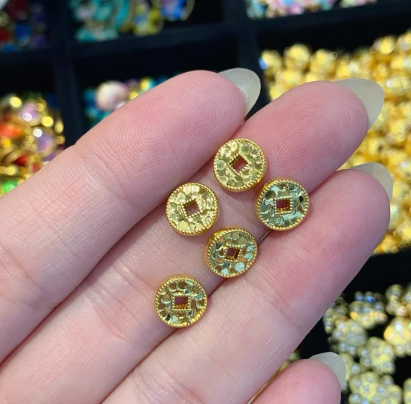 

24k pure gold coins 8mm diy handstring