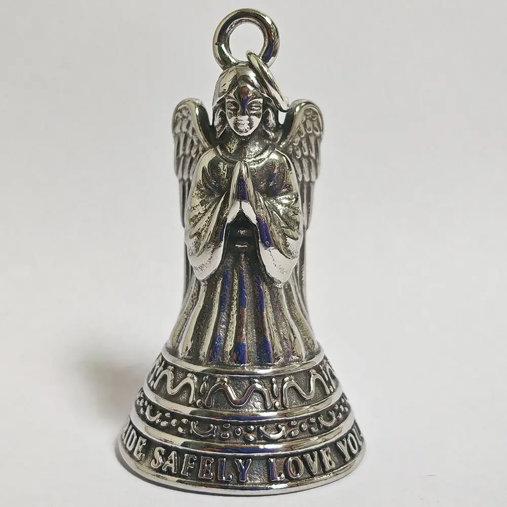 Small Size Lady Rider Motorcycle Guardian Bell Elegant Exquisite Evil Spirit Trap Bell Pendant Lightweight Biker Good Luck Charm