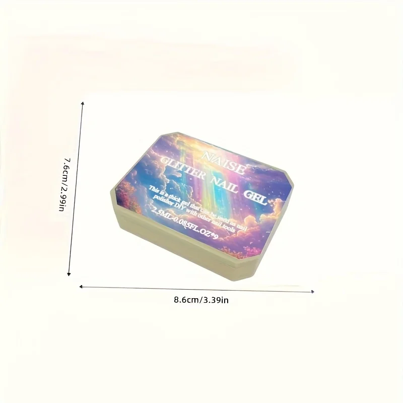 Y2K Gel pour ongles à neuf grilles, Gel pour ongles couleur bonbon série Dopamine arc-en-ciel, brillant à haute Saturation, effet Nail Art Blush dégradé, S