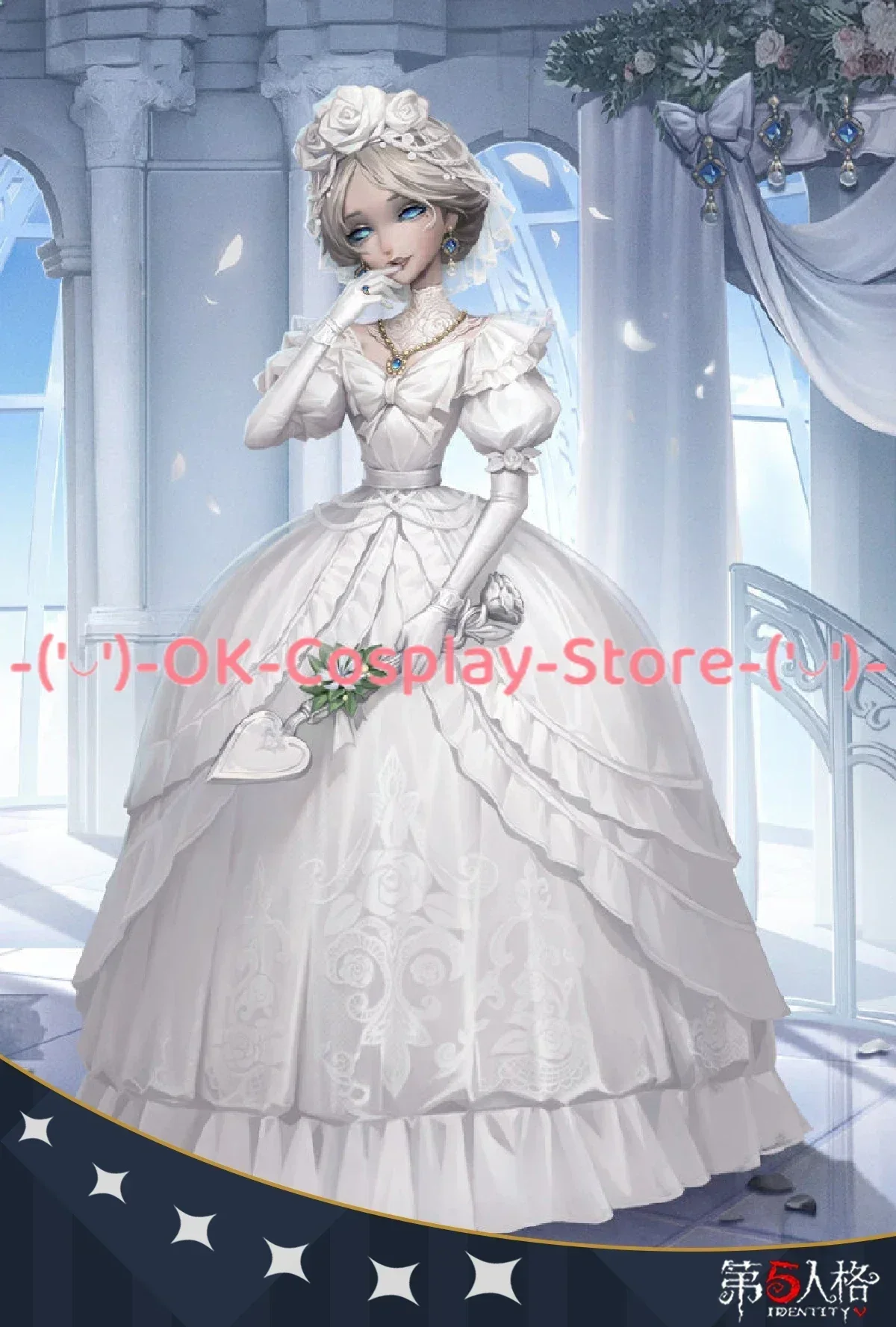 [Custom Made] Game Identity V Bloody Queen Mary Cosplay Costume Women White Ball Dress Party Suit Halloween Uniform Anime Clothe