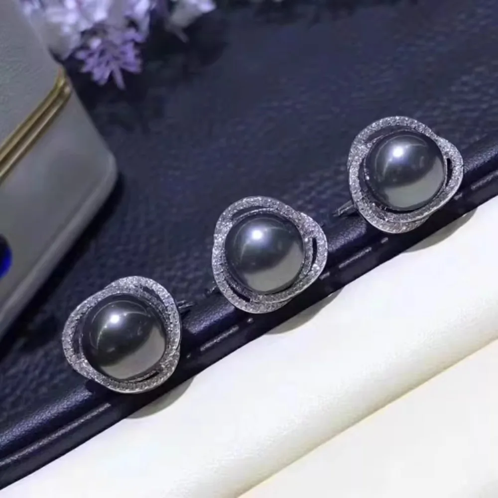 

2 шт., аксессуары для жемчуга своими руками, 925 серебряный держатель для колец с жемчугом, консилер, золотой, серебряный держатель для колец, с круглым 10-12 мм