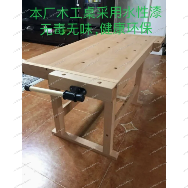 Beech Wood Working Table – Solid Wood Workbench for Home & Workshop