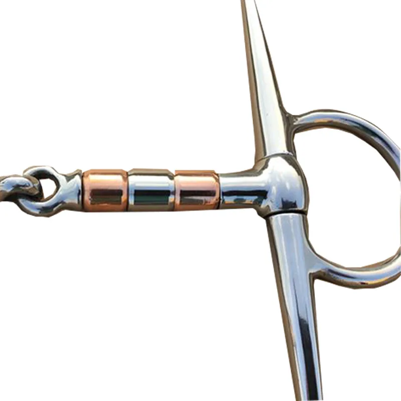 

Horse harness Stainless steel horse head, equestrian supplies H-shaped copper drum bit 12.5cm mouth armature