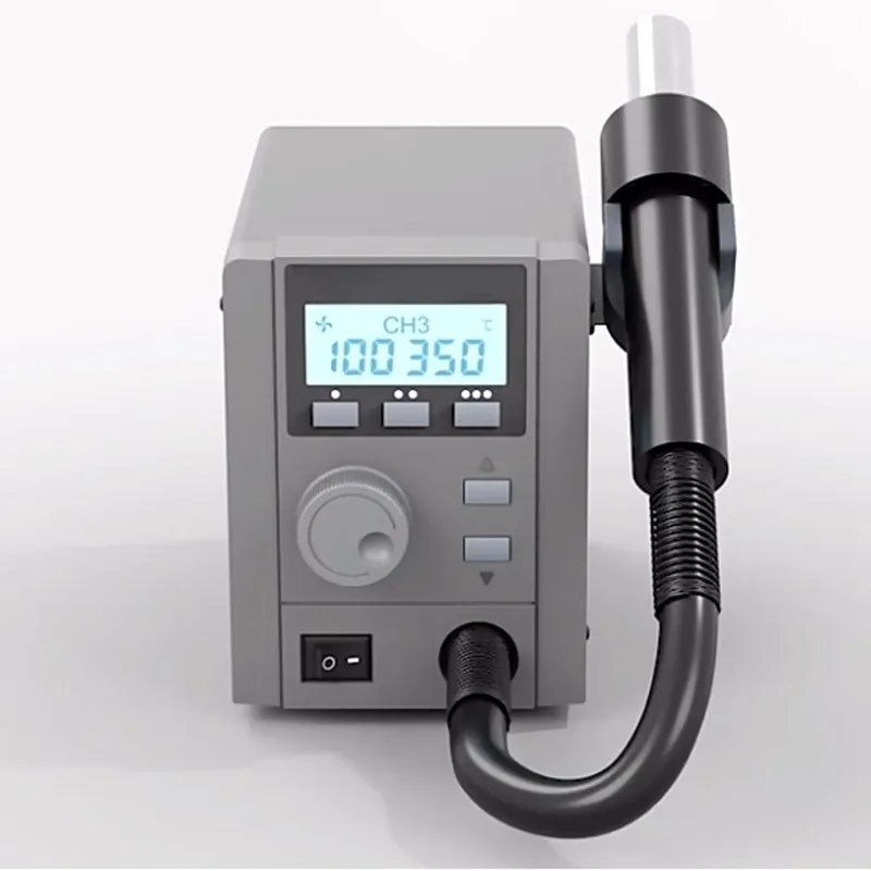 959D+ lead-free hot air disassembly and soldering station displays temperature, high-power temperature-controlled hot air