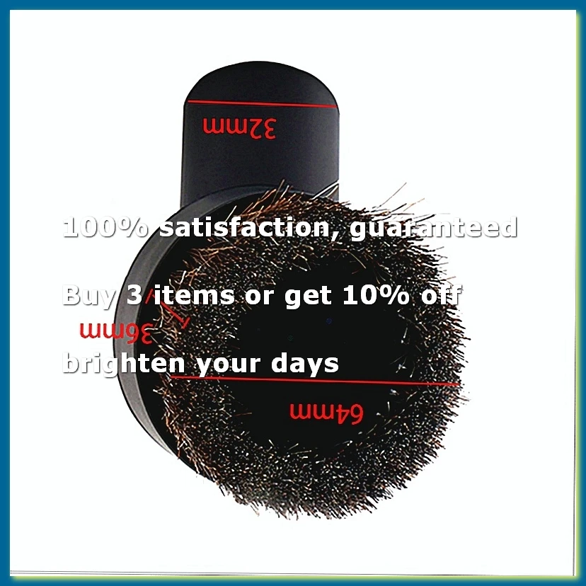 36mm Head Brush Head Suction Head Mixed Horse Hair Round Brush for Vacuum Cleaner Accessories Inner Diameter 32mm