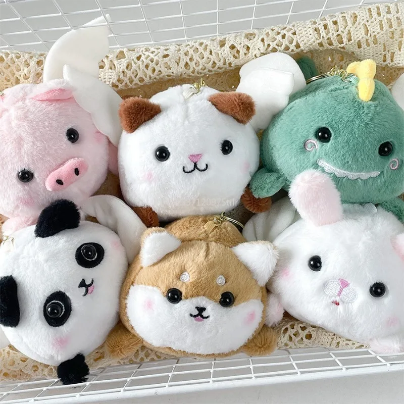 

Мини-милый 10 см ангел, свинья, собака, кролик, плюшевый игрушечный брелок, мягкие игрушки, кукла-панда, подвески, брелок для ключей, подарки, домашний декор 2025