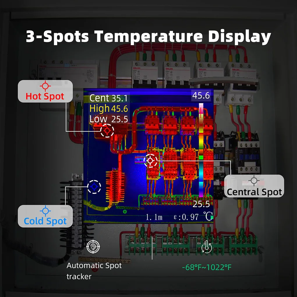 SH7 Digital Thermal Imaging Multimeter Thermal Imager Image 2-in-1 IR Camera Ma-cro Lens ma-cro lens