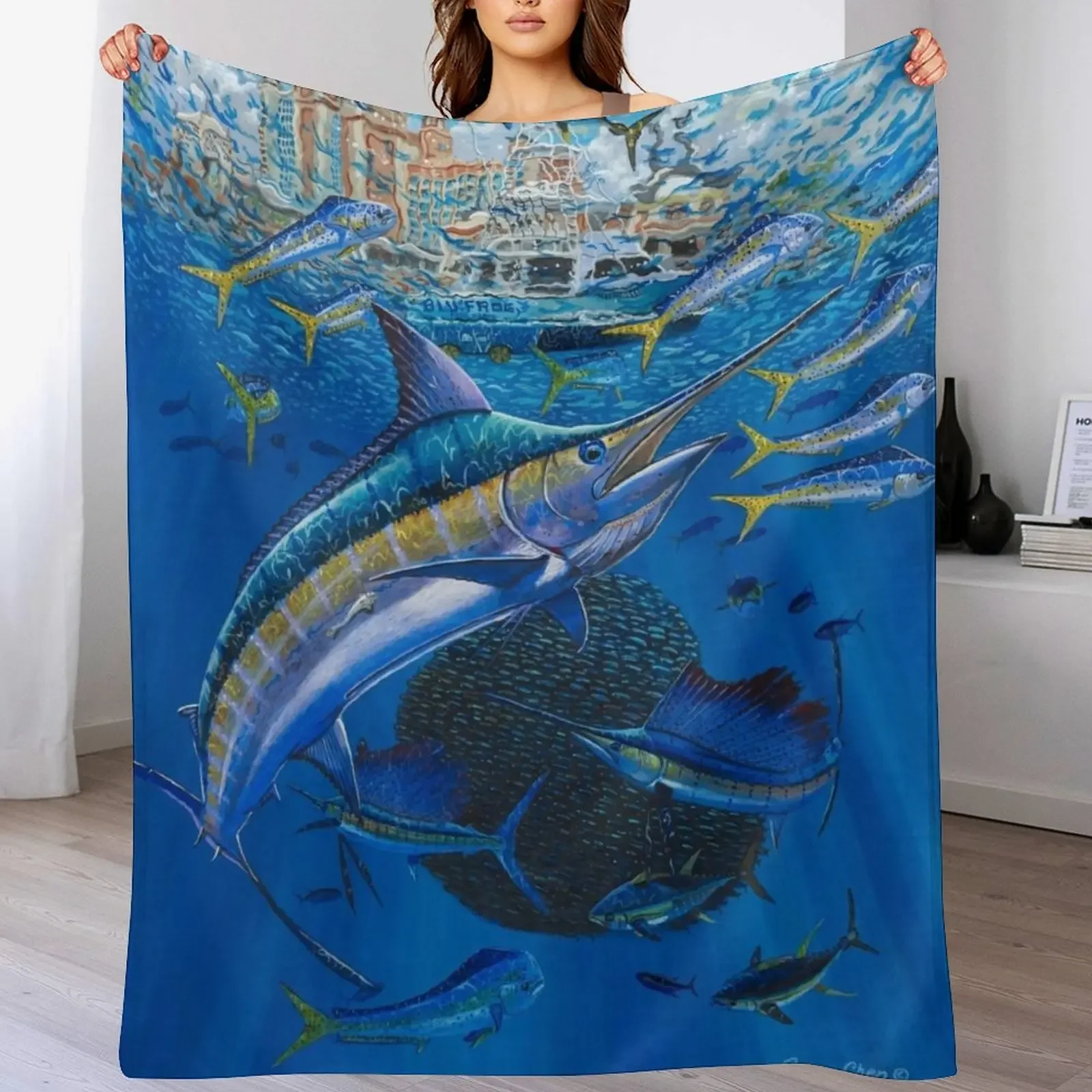 

Atlantis Throw Blanket Travel Size Cozy Blanket for Plane Train