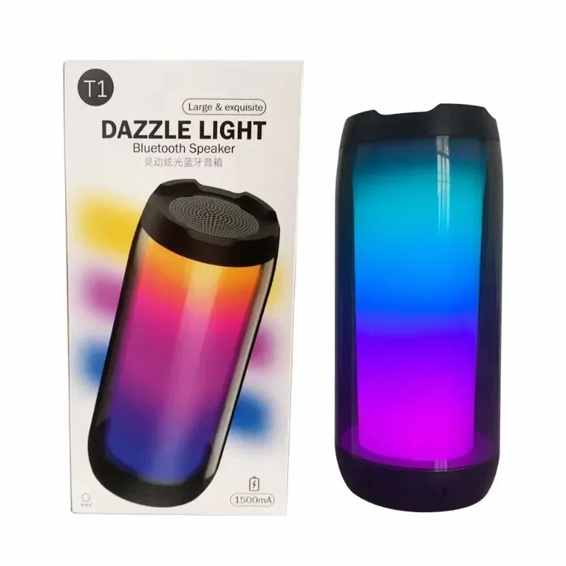 

Full-screen Dazzling Lights Wireless Bluetooth Speakers Subwoofer TWS Interconnected Outdoor Portable Boombox