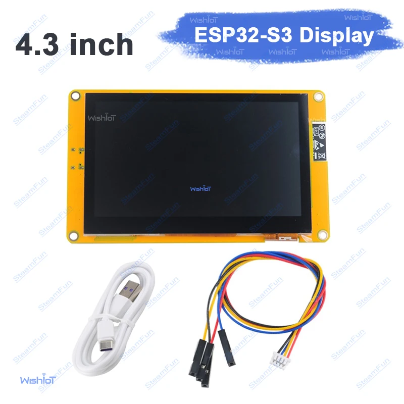 

4.3 inch ESP32-S3 IPS TFT LCD 480x272 Capacitive Touch ILI9485 Module for Arduino/RPi with WiFi/Bluetooth & USB/TF Slot