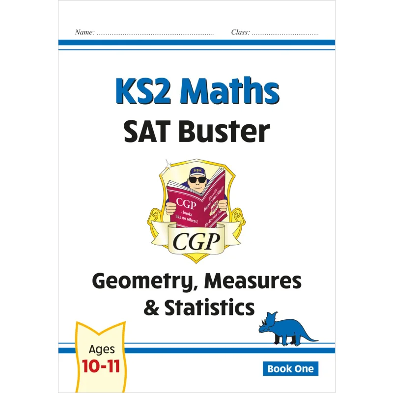 

KS2 Математика SAT Buster Геометрия Размеры Статистика Книга 1 за 2025 Тестов Книги CGP 9781847621597