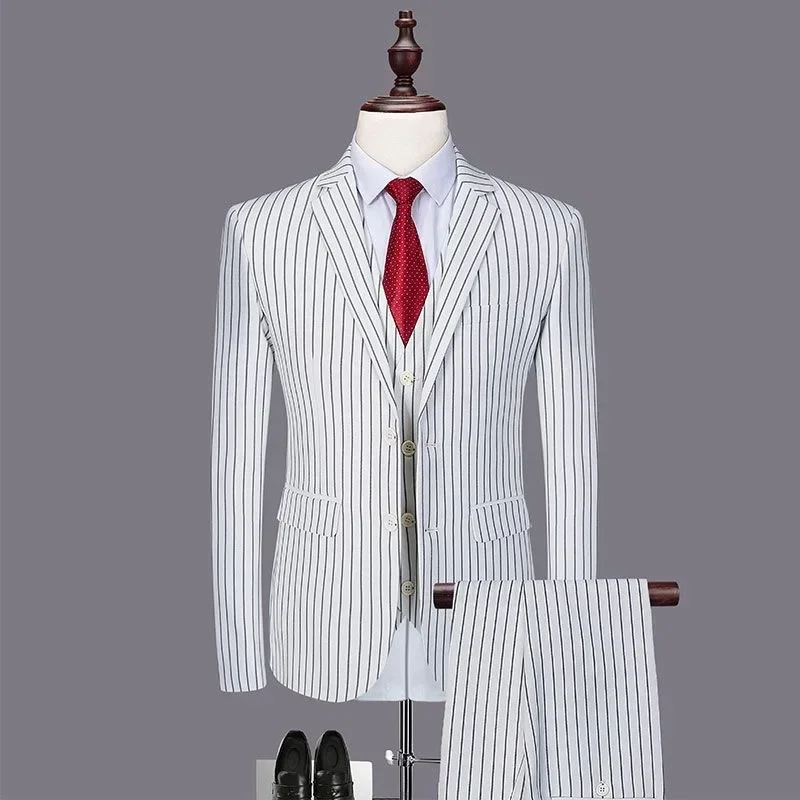 

European and American groom wedding business casual professional formal suit small suit men