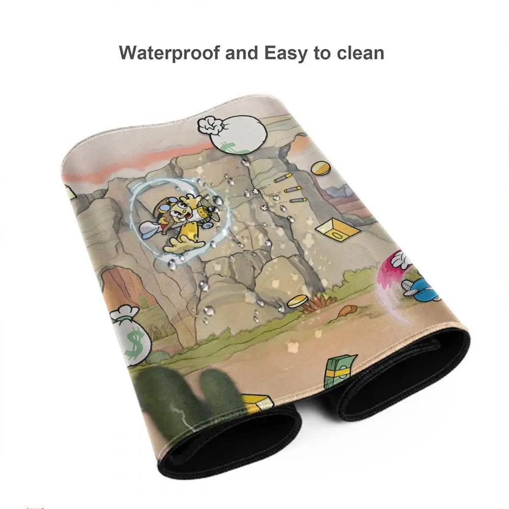 Juego C-Cuphead alfombrilla de ratón teclado alfombrilla de ratón lauge 1200X600mm alfombrilla de escritorio PC Gamer alfombra de oficina alfombrilla de mesa para el hogar