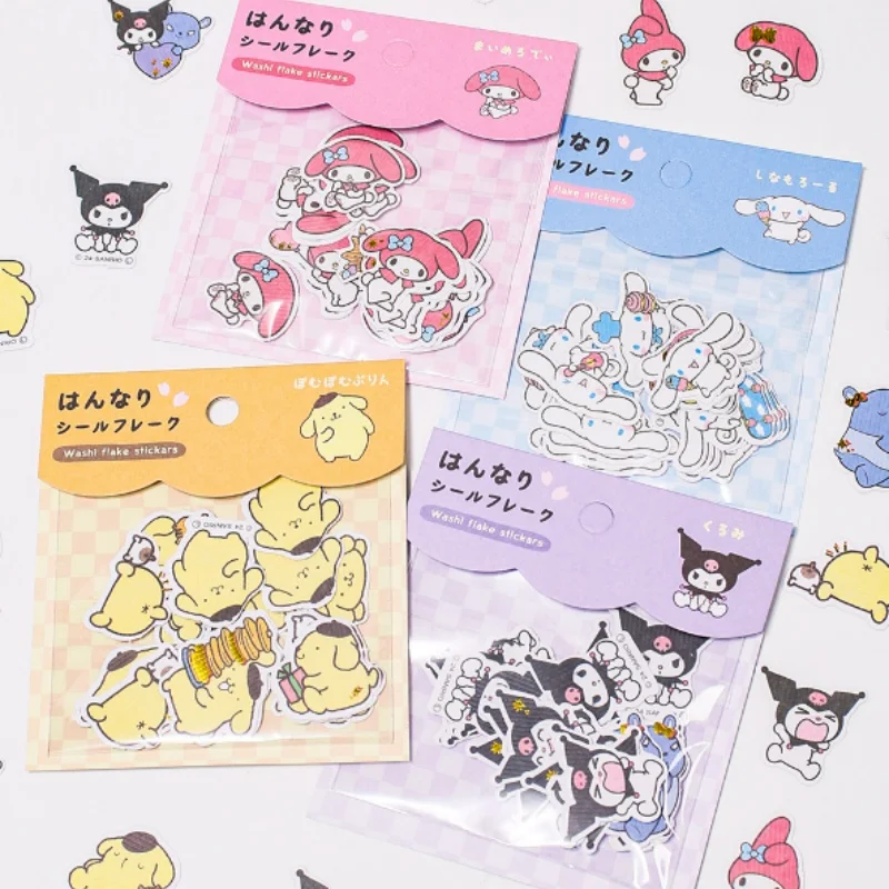 paquete-de-36-pegatinas-sanrio-kuromi-melody-cinnamoroll-lindas-pegatinas-decorativas-para-Albumes-de-recortes-diarios-manualidades-etiquetas-adhesivas