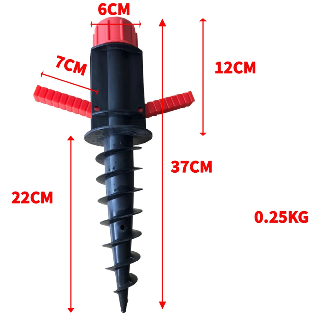 

Heavy Duty Sun Umbrella Plug 32mm Premium Plastic Spiral Anchor Beach Garden Lightweight Durable Portable Foldable Sand Grabber