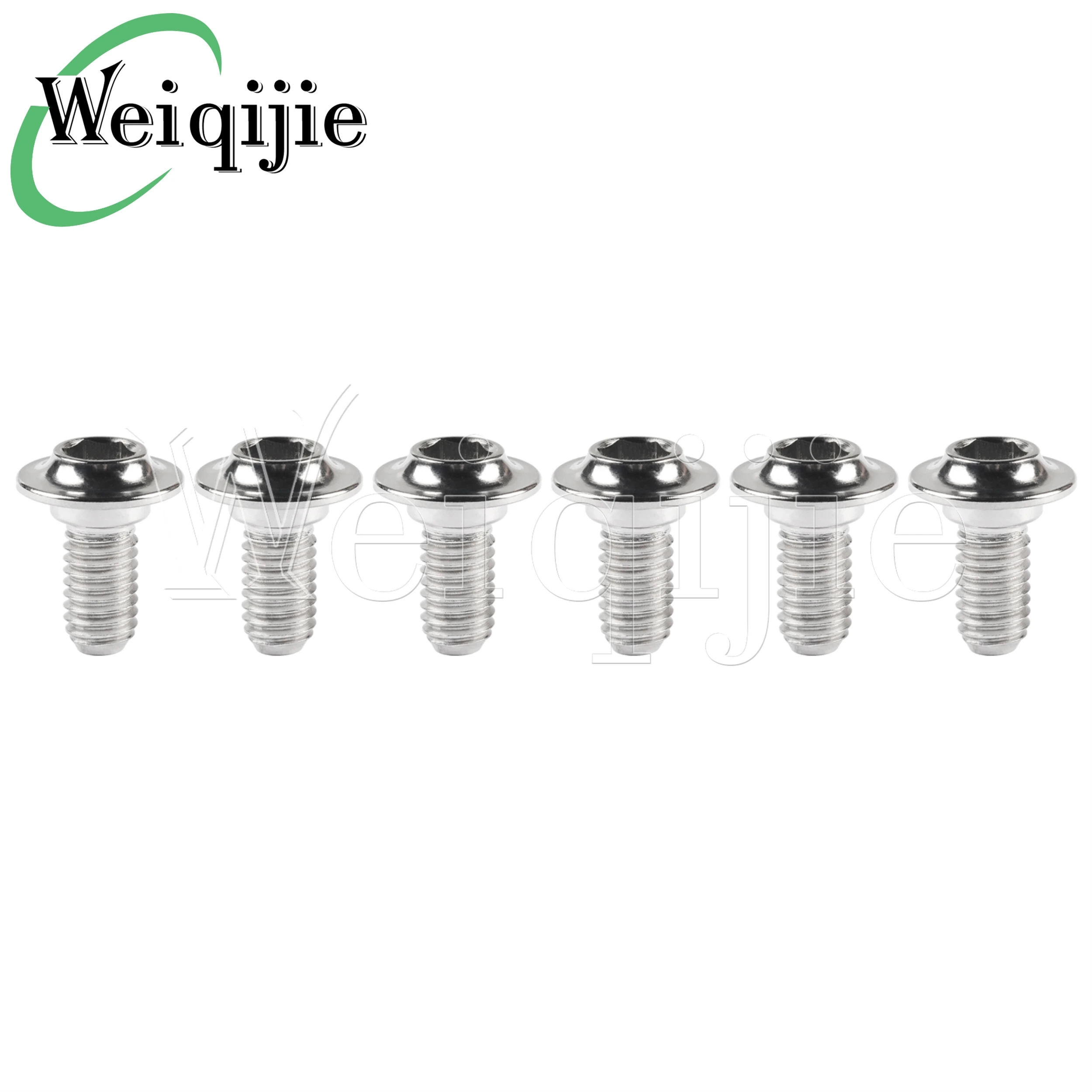 

Weiqijie 6pcs Titanium Bolt M5 Clamp Screw for Road Bike C Brake Shoes Clamp Brake Pad