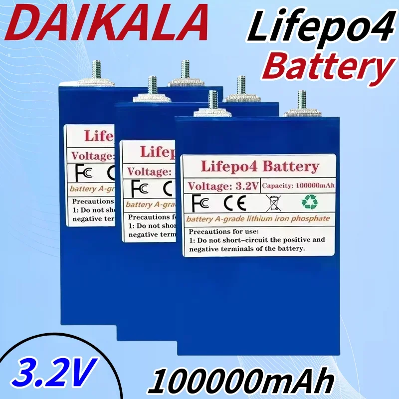 

3.2V100AH Lifepo4 Lithium Iron Phosphate BatteryPack DIY12V24V36V48V Electric Vehicle Solar Storage System Battery